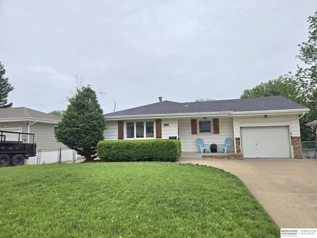 713 Janes View St, Papillion, NE 68046 - single story home featuring concrete driveway, an attached garage, and brick siding