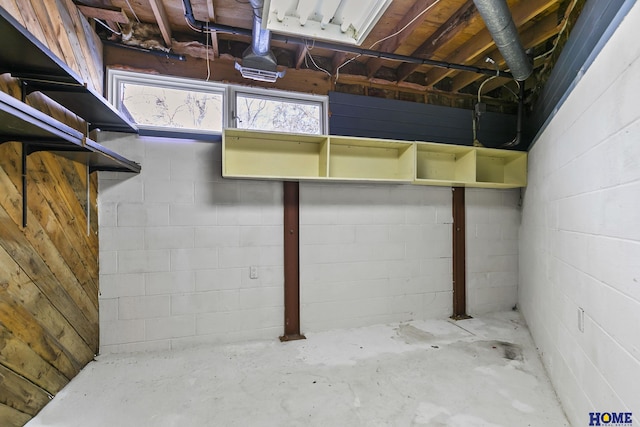 4144 S 88th St, Lincoln, NE 68520 - below grade area with concrete block wall