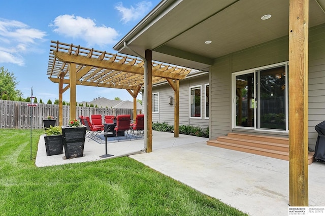 504 S 198th St, Elkhorn, NE 68022 - view of patio / terrace with a pergola and entry steps