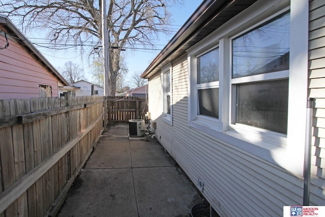 4530 N 72nd St, Lincoln, NE 68507 - view of home's exterior with cooling unit and a patio