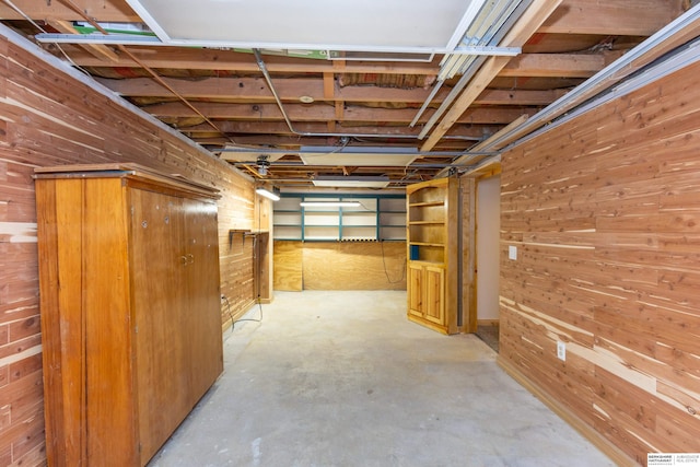 13205 N 192nd St, Bennington, NE 68007 - unfinished below grade area with wood walls