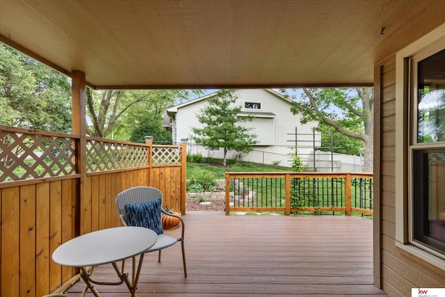 14460 Patrick Ave, Omaha, NE 68116 - view of wooden terrace