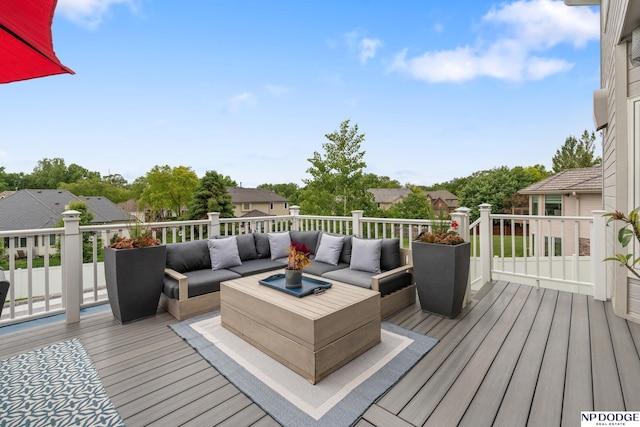 15921 Lake St, Omaha, NE 68116 - wooden terrace featuring an outdoor hangout area