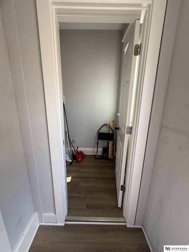 1322 S 21st St, Omaha, NE 68108 - staircase featuring wood finished floors and baseboards