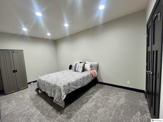 1001 Trail Dr, Valentine, NE 69201 - carpeted bedroom with recessed lighting and baseboards