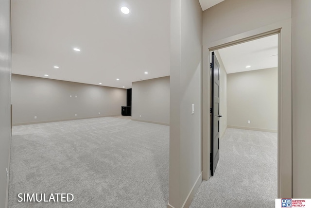 9350 S 86th St, Lincoln, NE 68526 - unfurnished living room featuring carpet floors, recessed lighting, and baseboards