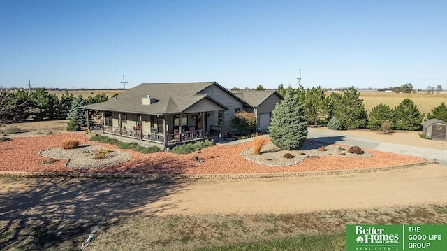 3860 Shady Bend Rd, Grand Island, NE 68801 - view of front of property with a porch