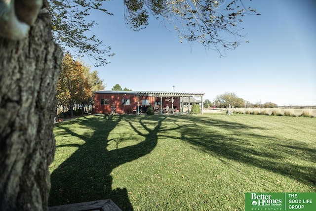 3860 Shady Bend Rd, Grand Island, NE 68801 - view of green lawn featuring a pergola