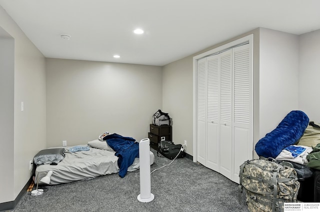 115 N 38th Ave, Omaha, NE 68131 - carpeted bedroom with recessed lighting and a closet