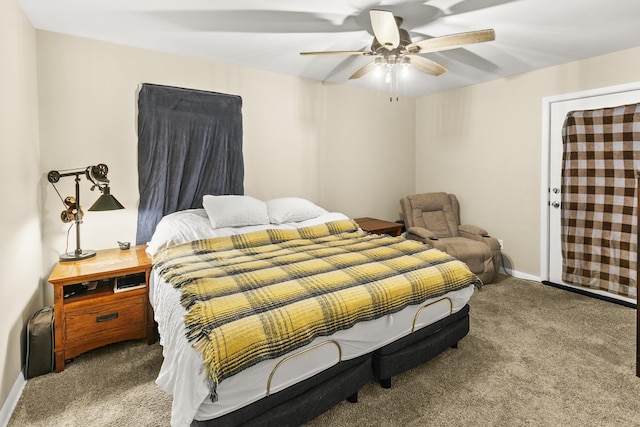 2026 N Park Ave, Fremont, NE 68025 - bedroom with carpet flooring, ceiling fan, and baseboards