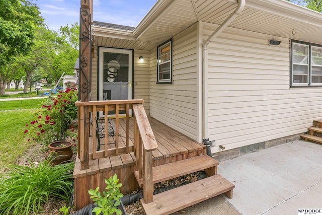 2026 N Park Ave, Fremont, NE 68025 - doorway to property with a deck