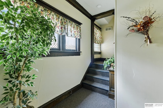 121 N 38th Ave, Omaha, NE 68131 - stairway featuring baseboards