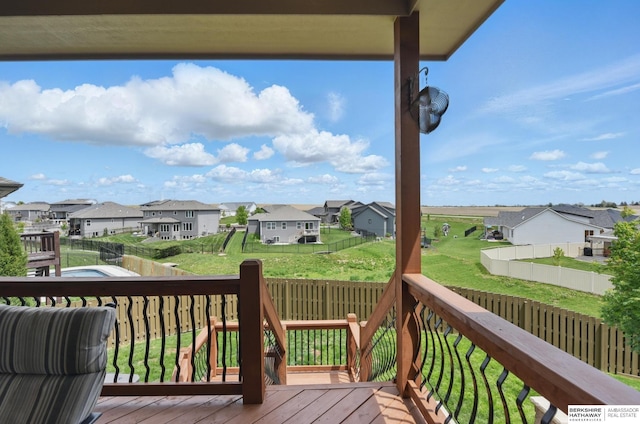 235 N 10th Ave, Springfield, NE 68059 - deck with a residential view