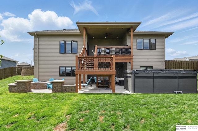 235 N 10th Ave, Springfield, NE 68059 - rear view of house featuring a patio area and a deck