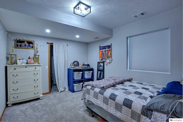 10419 N 150th St, Bennington, NE 68007 - carpeted bedroom featuring a textured ceiling