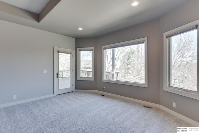 19252 Shirley St, Omaha, NE 68130 - unfurnished room with carpet floors, healthy amount of natural light, baseboards, and recessed lighting