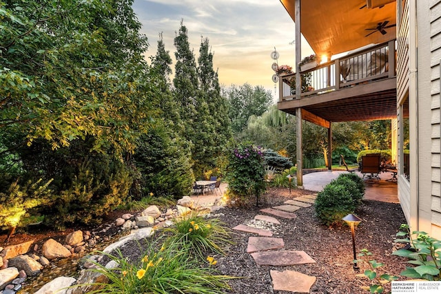 19252 Shirley St, Omaha, NE 68130 - view of yard featuring a patio area and ceiling fan