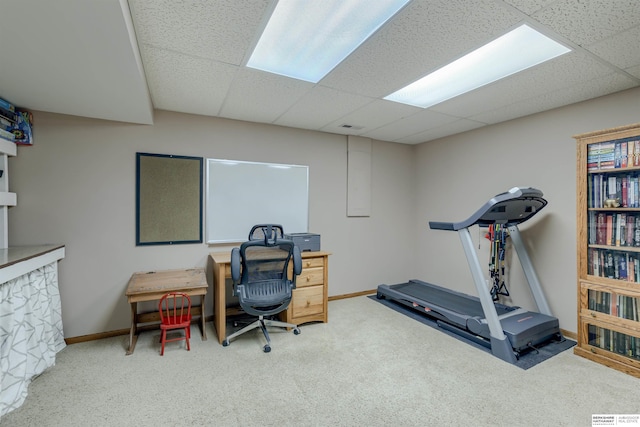 16117 Cottonwood St, Omaha, NE 68136 - carpeted office space with a paneled ceiling and baseboards