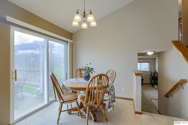 16117 Cottonwood St, Omaha, NE 68136 - dining space with a chandelier and baseboards
