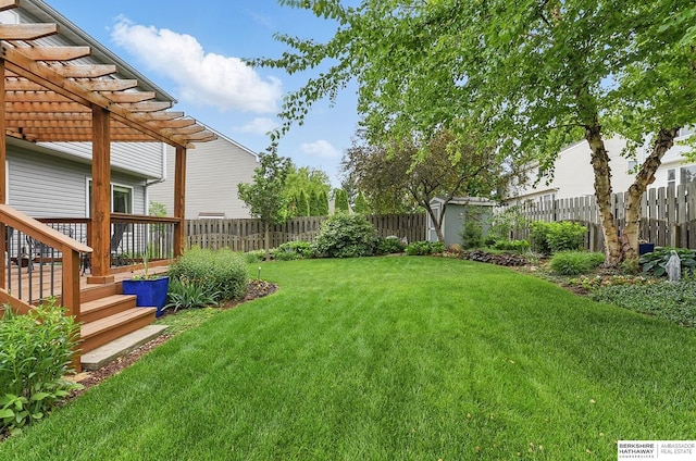 5818 S 159th St, Omaha, NE 68135 - view of yard featuring a pergola