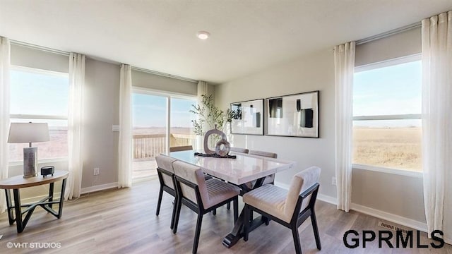 16401 Davidson St, Bennington, NE 68007 - dining space featuring light wood finished floors and baseboards