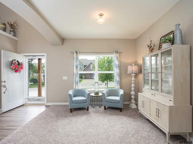 15218 Vane St, Bennington, NE 68007 - sitting room featuring baseboards and wood finished floors