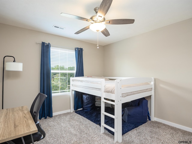 15218 Vane St, Bennington, NE 68007 - carpeted bedroom featuring baseboards and a ceiling fan