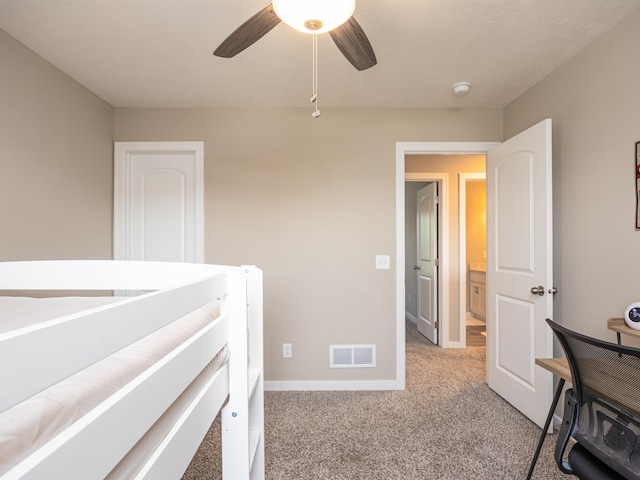 15218 Vane St, Bennington, NE 68007 - carpeted office featuring a ceiling fan and baseboards