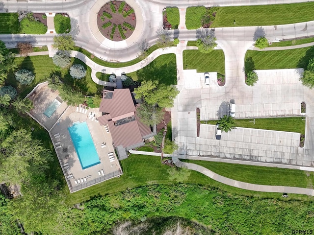 15218 Vane St, Bennington, NE 68007 - bird's eye view of a pool area