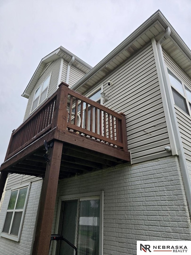 4555 Meredith Ave, Omaha, NE 68104 - view of home's exterior featuring a wooden deck