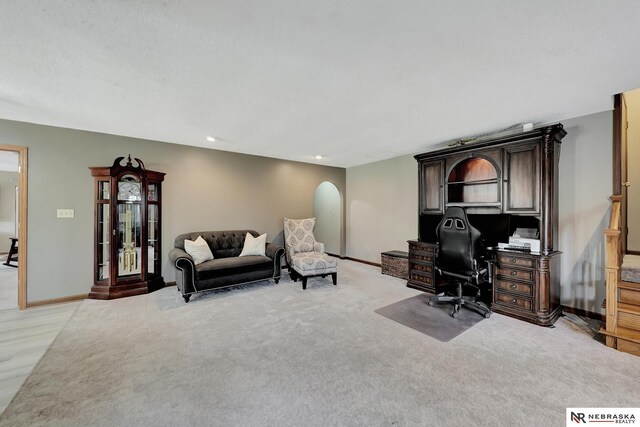 7105 W Davey Rd, Raymond, NE 68428 - office space with light colored carpet, baseboards, and recessed lighting