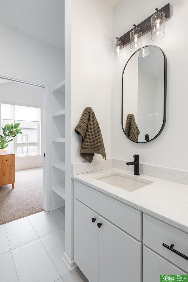 5320 Elmwood Plz, Omaha, NE 68106 - bathroom with vanity and tile patterned flooring
