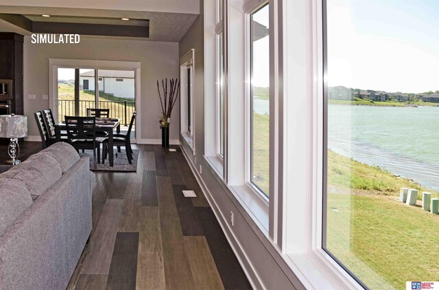 512 Deep Water Bay, Lincoln, NE 68527 - sunroom / solarium with a water view and healthy amount of natural light
