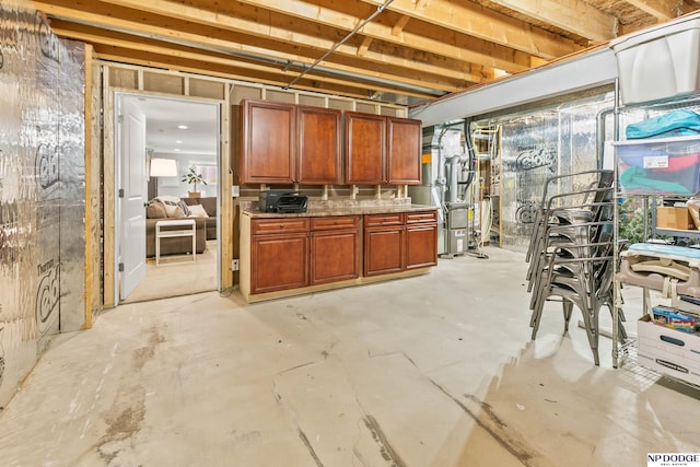 17310 I St, Omaha, NE 68135 - unfinished basement featuring heating unit