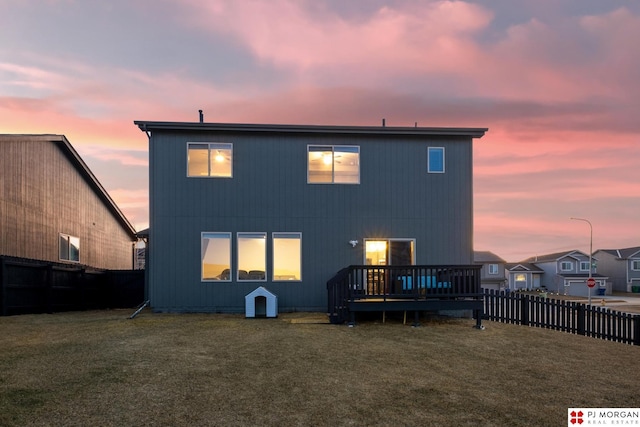 7775 N 149th St, Bennington, NE 68007 - rear view of property featuring a wooden deck