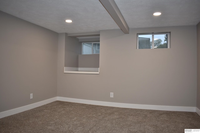 116 8th St, Scribner, NE 68057 - below grade area with carpet floors, baseboards, and recessed lighting