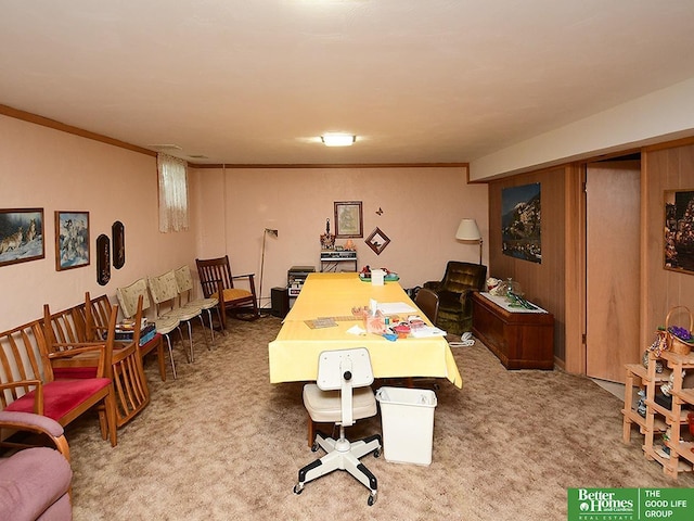 1609 N 71st St, Lincoln, NE 68505 - carpeted office featuring ornamental molding