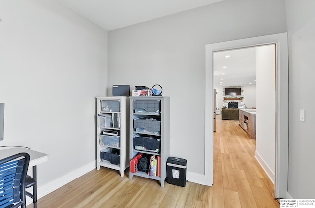 11065 N 171st St, Bennington, NE 68007 - office space with light wood-style floors, baseboards, and recessed lighting