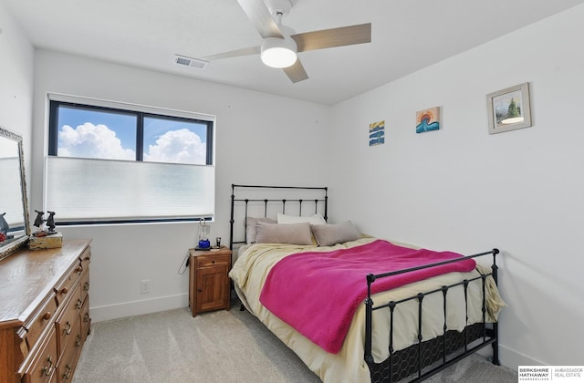 11065 N 171st St, Bennington, NE 68007 - bedroom with light colored carpet, baseboards, and ceiling fan
