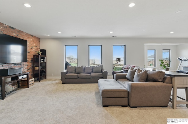 11065 N 171st St, Bennington, NE 68007 - living room featuring recessed lighting and light colored carpet