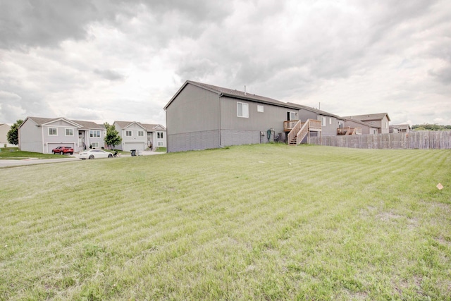 7707 N 88th St, Omaha, NE 68122 - view of yard with stairway and a residential view