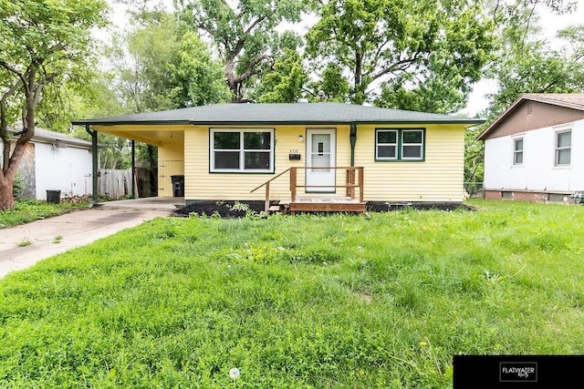 4518 Redick Ave, Omaha, NE 68152 - view of front of house featuring concrete driveway and an attached carport