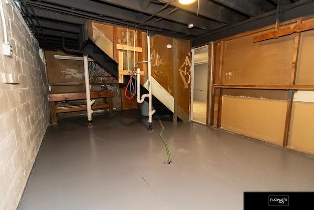 4518 Redick Ave, Omaha, NE 68152 - unfinished below grade area featuring concrete block wall