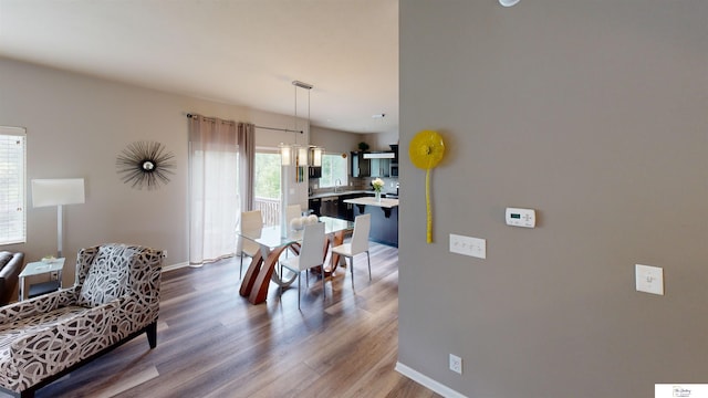 1609 N 208th St, Elkhorn, NE 68022 - dining room featuring wood finished floors and baseboards