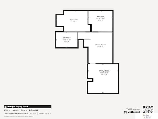 1609 N 208th St, Elkhorn, NE 68022 - room layout