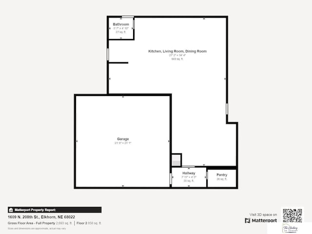 1609 N 208th St, Elkhorn, NE 68022 - home floor plan