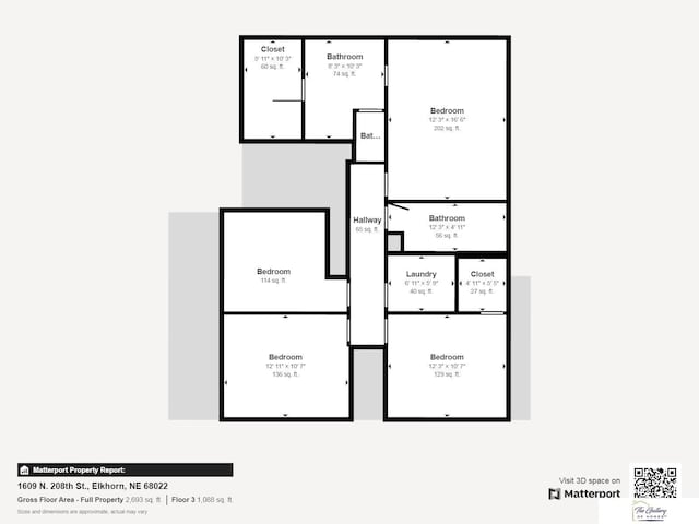 1609 N 208th St, Elkhorn, NE 68022 - floor plan / room layout