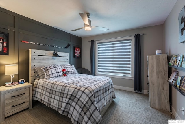 2203 N 188th Ave, Elkhorn, NE 68022 - bedroom with carpet flooring, ceiling fan, and baseboards