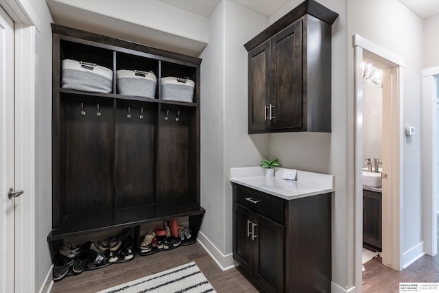 2203 N 188th Ave, Elkhorn, NE 68022 - mudroom with wood finished floors and baseboards