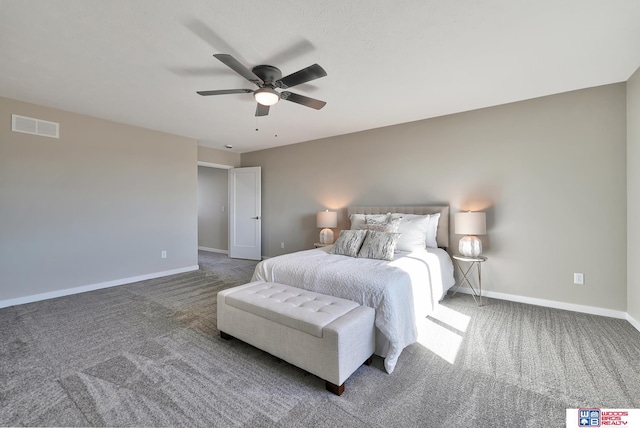 350 N 105th St, Lincoln, NE 68527 - bedroom with carpet floors, baseboards, and ceiling fan